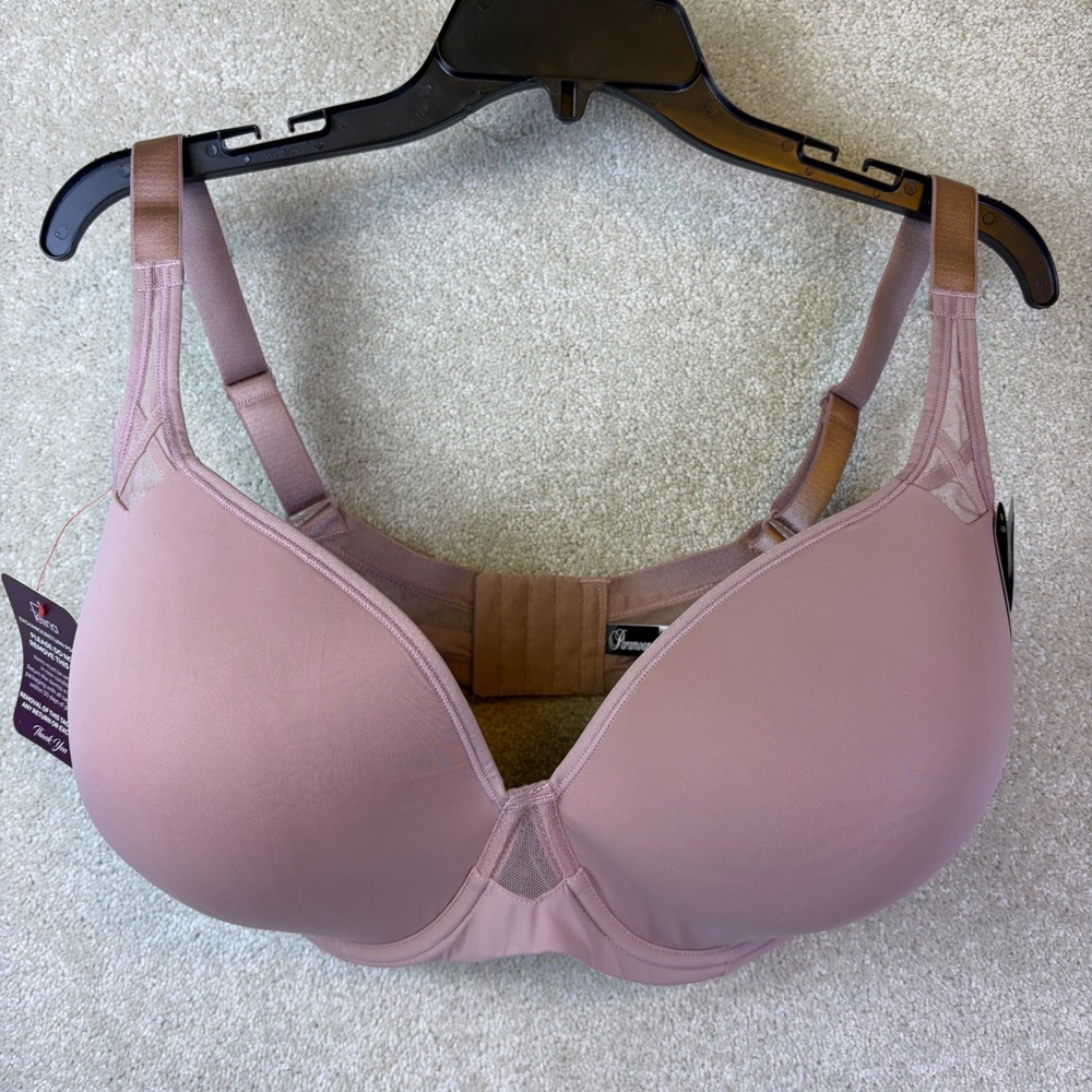 Paramour Amaranth T-Shirt Bra Womens 38G Pink Mauve Underwire 135087 NEW